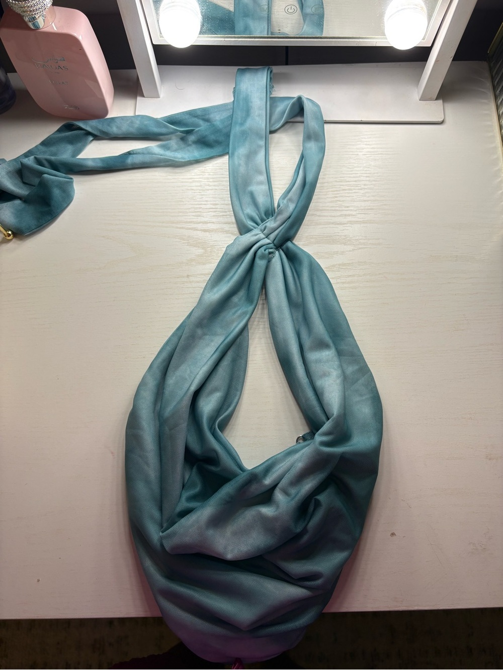 SHEIN Teal Women's Scarf Sling Bag